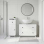 2 Piece Bathroom Cabinet Set EDE White Engineered Wood