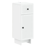 2 Piece Bathroom Cabinet Set EDE White Engineered Wood