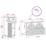 2 Piece Bathroom Cabinet Set ALKMAAR White Engineered Wood