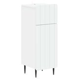 2 Piece Bathroom Cabinet Set ZWOLLE White Engineered Wood - Side View