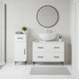 2 Piece Bathroom Cabinet Set HAARLEM White Engineered Wood