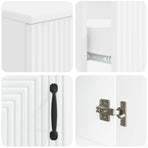2 Piece Bathroom Cabinet Set HAARLEM White Engineered Wood