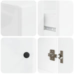 2 Piece Bathroom Cabinet Set BREDA White Engineered Wood