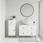 2 Piece Bathroom Cabinet Set BREDA White Engineered Wood
