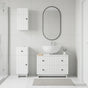 3 Piece Bathroom Cabinet Set EDE White Engineered Wood