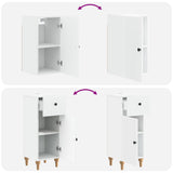 3 Piece Bathroom Cabinet Set ALKMAAR White Engineered Wood
