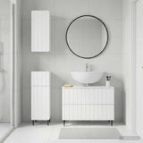 3 Piece Bathroom Cabinet Set ZWOLLE White Engineered Wood