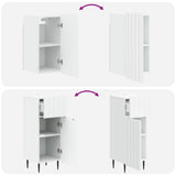 3 Piece Bathroom Cabinet Set ZWOLLE White Engineered Wood - Extra Image