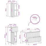 3 Piece Bathroom Cabinet Set ZWOLLE White Engineered Wood - Extra Image