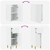 3 Piece Bathroom Cabinet Set ARNHEM White Engineered Wood - Close-Up Angle