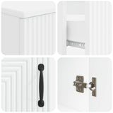 3 Piece Bathroom Cabinet Set HAARLEM White Engineered Wood