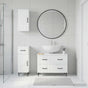 3 Piece Bathroom Cabinet Set HAARLEM White Engineered Wood
