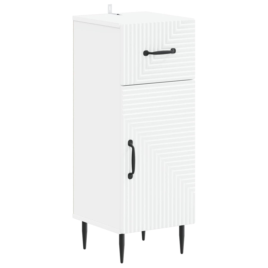 3 Piece Bathroom Cabinet Set HAARLEM White Engineered Wood