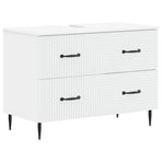 3 Piece Bathroom Cabinet Set HAARLEM White Engineered Wood