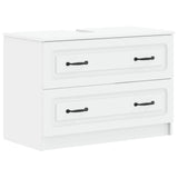 3 Piece Bathroom Cabinet Set UTRECHT White Engineered Wood - Top-Down View