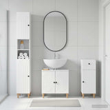 3 Piece Bathroom Cabinet Set ALKMAAR Engineered Wood