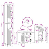 3 Piece Bathroom Cabinet Set ALKMAAR Engineered Wood