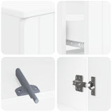 3 Piece Bathroom Cabinet Set ZWOLLE Engineered Wood - Rear View
