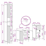 3 Piece Bathroom Cabinet Set ZWOLLE Engineered Wood