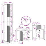 3 Piece Bathroom Cabinet Set ARNHEM Engineered Wood - Extra Image