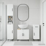 3 Piece Bathroom Cabinet Set HAARLEM Engineered Wood