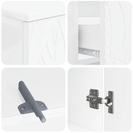 3 Piece Bathroom Cabinet Set DELFT White Engineered Wood, image 7