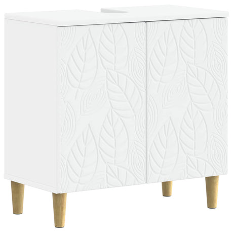 3 Piece Bathroom Cabinet Set DELFT White Engineered Wood, image 4