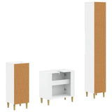 3 Piece Bathroom Cabinet Set DELFT Engineered Wood - 45-Degree Angle