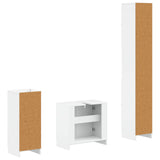 3 Piece Bathroom Cabinet Set UTRECHT Engineered Wood - 45-Degree Angle