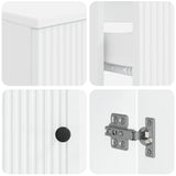 4 Piece Bathroom Cabinet Set EDE White Engineered Wood
