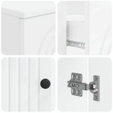 4 Piece Bathroom Cabinet Set ALKMAAR White Engineered Wood