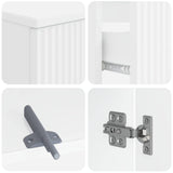 4 Piece Bathroom Cabinet Set ARNHEM White Engineered Wood