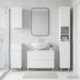 4 Piece Bathroom Cabinet Set ARNHEM White Engineered Wood