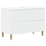 4 Piece Bathroom Cabinet Set ARNHEM White Engineered Wood
