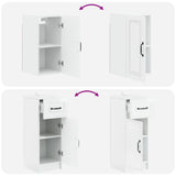4 Piece Bathroom Cabinet Set UTRECHT White Engineered Wood - Low Angle