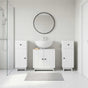 3 Piece Bathroom Cabinet Set EDE 3 pcs White 30 x 31 x 80 cm