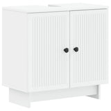 2 Piece Bathroom Cabinet Set EDE White Engineered Wood