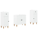 2 Piece Bathroom Cabinet Set ALKMAAR White Engineered Wood