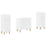 3 Piece Bathroom Cabinet Set ARNHEM 3 pcs White 30 x 31 x 80 cm
