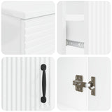 2 Piece Bathroom Cabinet Set HAARLEM White Engineered Wood