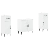 2 Piece Bathroom Cabinet Set HAARLEM White Engineered Wood