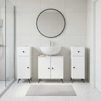 3 Piece Bathroom Cabinet Set BREDA 3 pcs White 30 x 31 x 80 cm