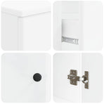 3 Piece Bathroom Cabinet Set BREDA 3 pcs White 30 x 31 x 80 cm