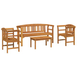 Garden Rose Lounge Set 4 pcs Solid Acacia Wood