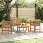 Garden Rose Lounge Set 4 pcs Solid Acacia Wood