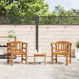 Garden Rose Lounge Set 3 pcs Solid Acacia Wood - Top-Down View