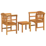 Garden Rose Lounge Set 3 pcs Solid Acacia Wood