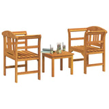 Garden Rose Lounge Set 3 pcs Solid Acacia Wood