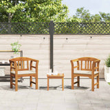 Garden Rose Lounge Set with Cushion 3 pcs Solid Acacia Wood - Top-Down View
