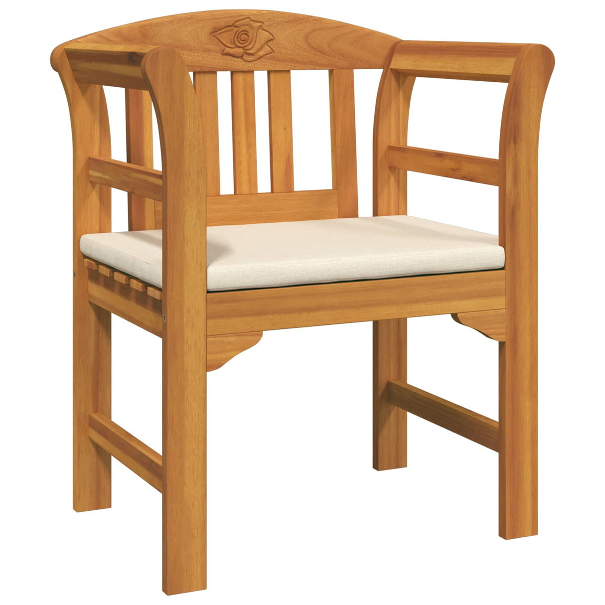 Garden Rose Lounge Set with Cushion 3 pcs Solid Acacia Wood